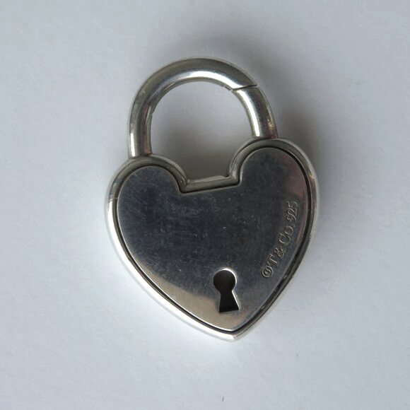 Tiffany's Heart Arc Lock Sterling Silver Charm Pendant - Picture 6 of 16